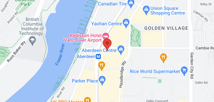 map of 521 8080 CAMBIE ROAD